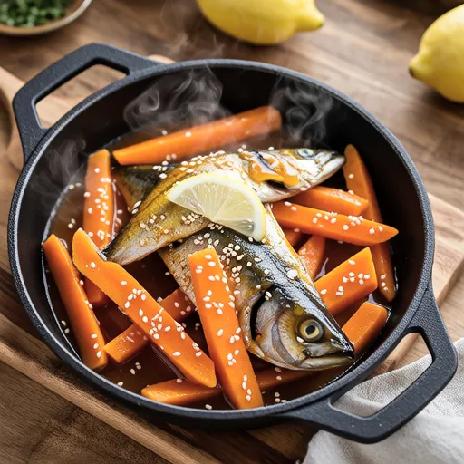 Carrot and Mackerel Can Stir-fry with Ponzu