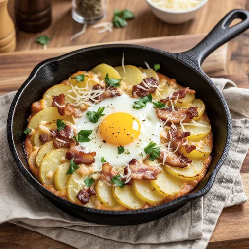 Potato and Egg Skillet Pizza