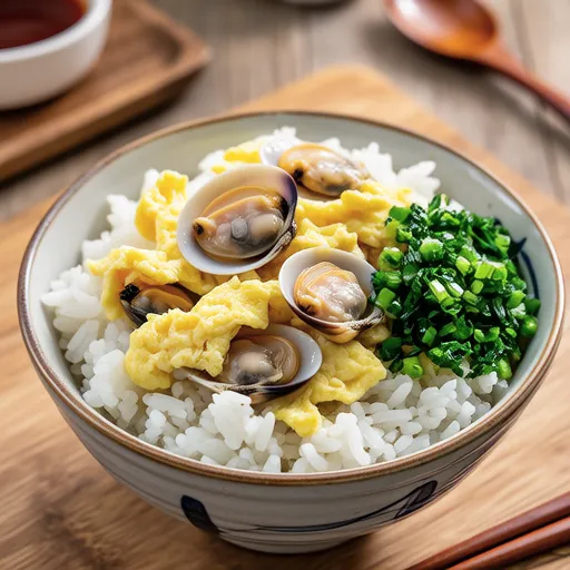 Clam and Greens Mixed Rice