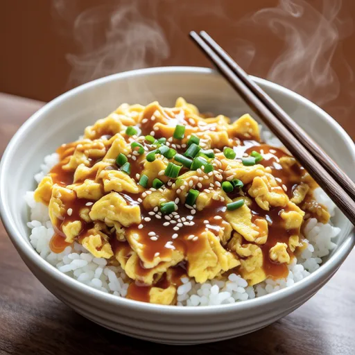 Nira Moyashi Ankake Egg Bowl