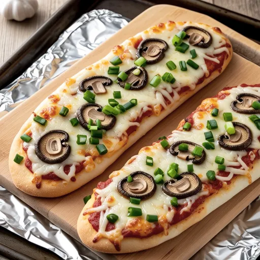 Shirasu and Green Onion Baguette Pizza