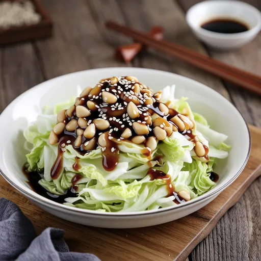Cabbage and Hanpen Sesame Salad