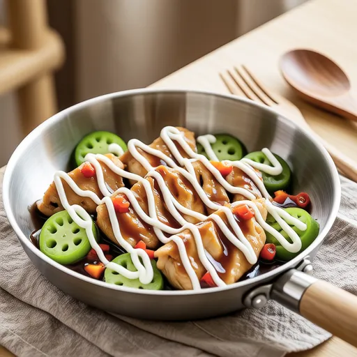 Sautéed Chicken Tenderloin and Lotus Root with Japanese Mayo