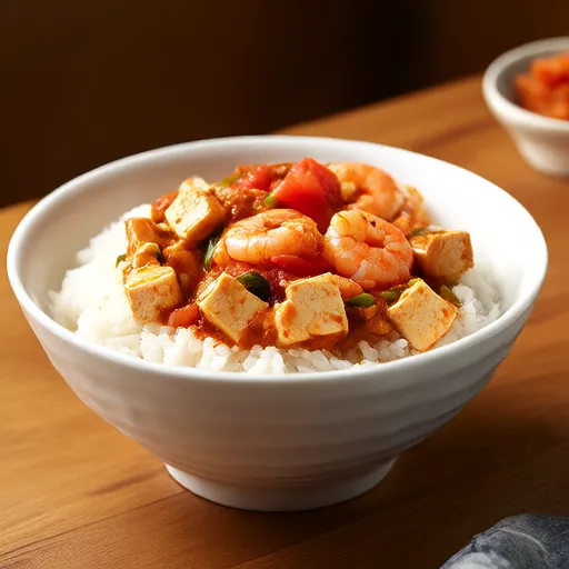 海鲜豆腐盖饭