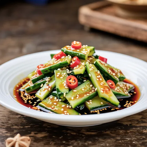Spicy, Sweet, and Tangy Cucumber Salad