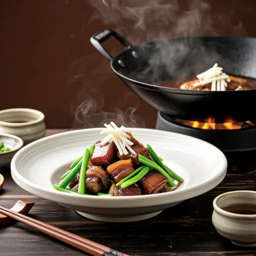 Stir-fried Pork Belly with Green Peppers and Salted Kombu