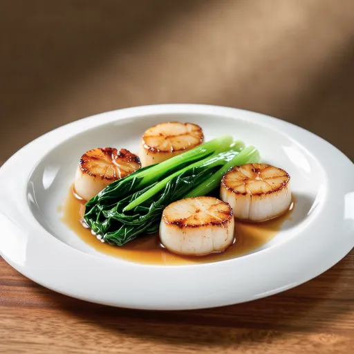 Sauteed Scallops and Chicory