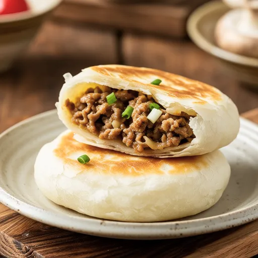 Tofu and Pork Enoki Mushroom Pancake