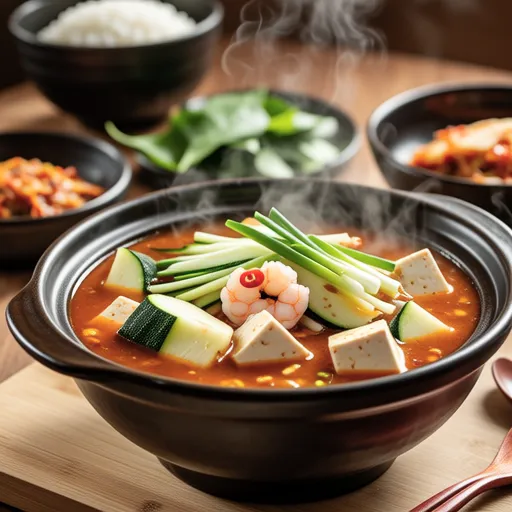 Korean Zucchini Shrimp Paste Soup
