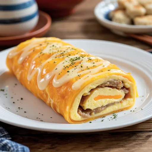 Cheese Chikuwa Rolled Omelette