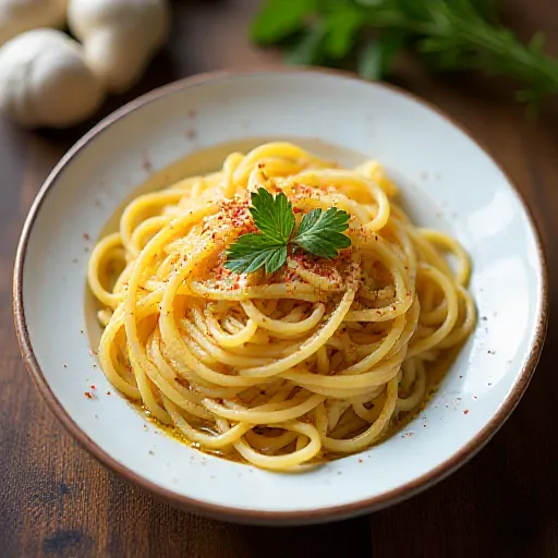 Pasta aglio e olio fácil