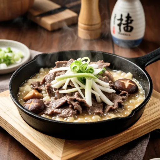 Beef and Shimeji Mushroom Simmered with Grated Daikon