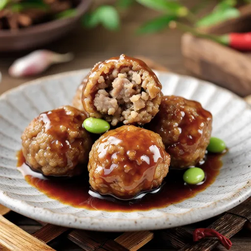 Snap Pea and Bamboo Shoot Pork Tsukune