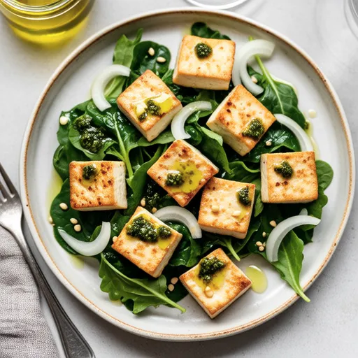 Grilled Tofu Salad with Chamnamul