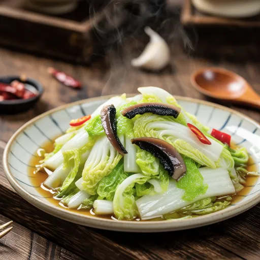 Stir-fried Cabbage with Anchovies and Garlic