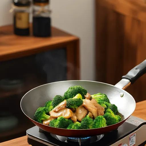 雞肉和青花菜的生酮炒料理