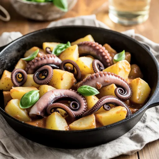 Octopus and Potato Anchovy Stir-fry