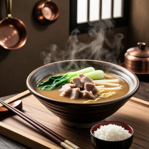 Cabbage and Pork Miso Soup