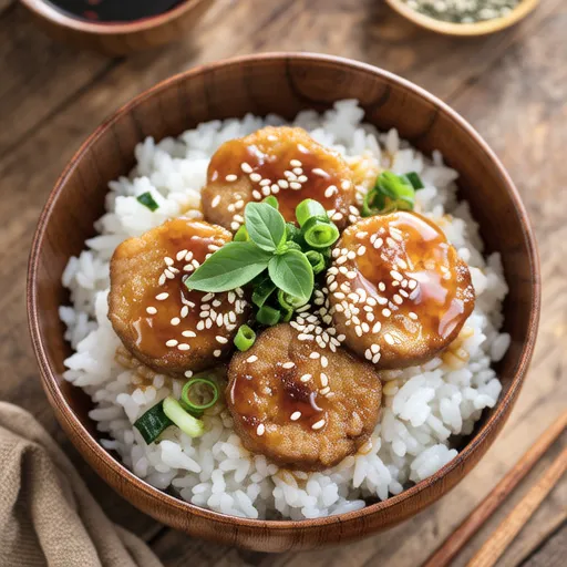 Bean Sprout and Hanpen Tsukune Bowl
