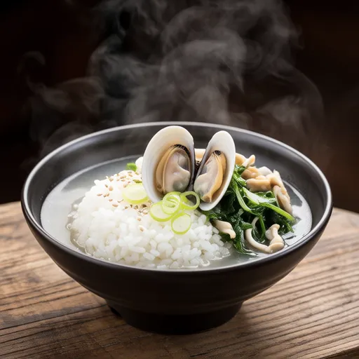 Spicy Clam and Mizuna Soup Rice