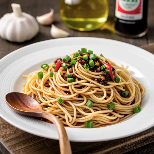 Shirasu and Green Onion Garlic Soy Sauce Pasta