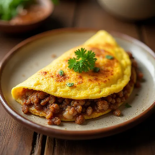 Omelette di carne e cipolla
