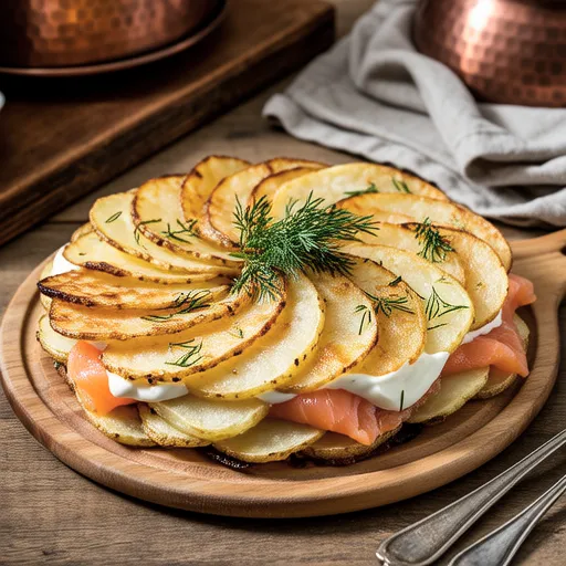 Potato and Salmon Mille-Feuille Galette