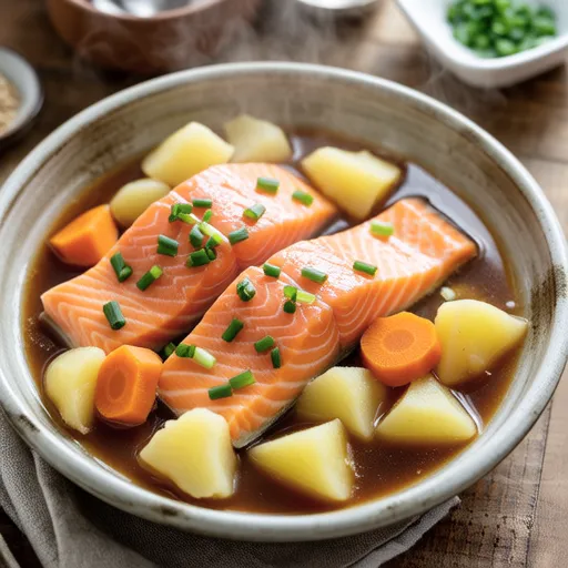 Salmon and Potato Butter Soy Sauce Simmer