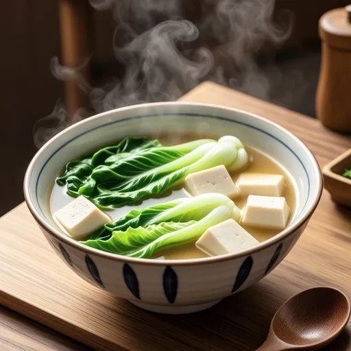 Lettuce and Tofu Clear Soup