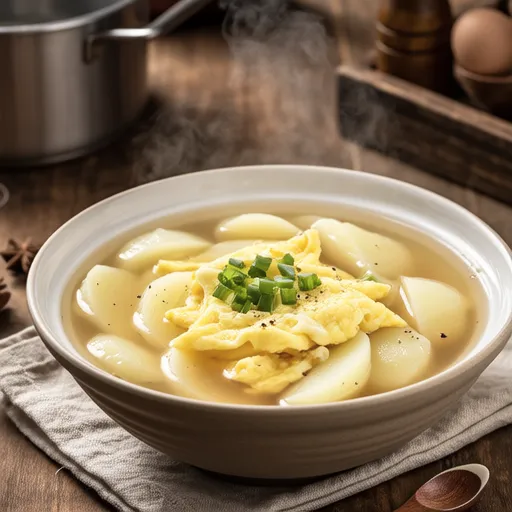 Clear Potato Egg Soup