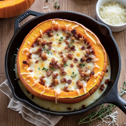 Whole Kabocha Pumpkin Gratin