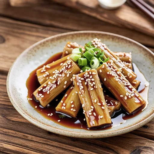 Grilled Bamboo Shoots with Soy Sauce Dressing