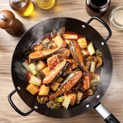 Spicy Stir-fried Mackerel and Cabbage