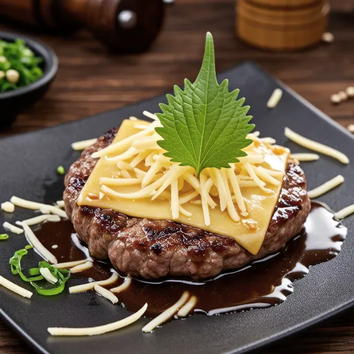 Japanese-style Beef Steak with Shiso and Cheese
