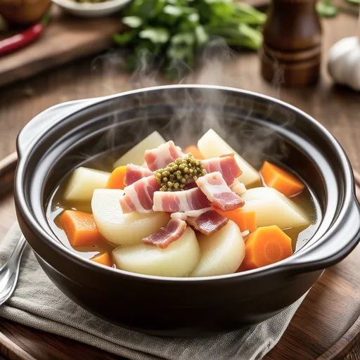 Daikon and Bacon Pot-au-Feu