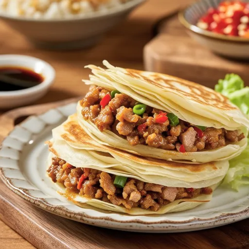 Eggplant Pancakes with Pork Filling