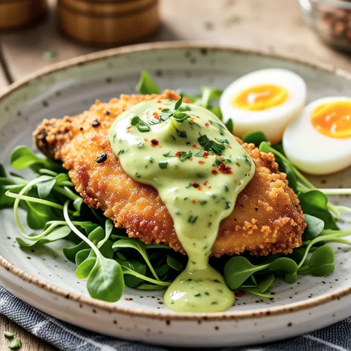 Sasami Saute with Avocado Tartar Sauce