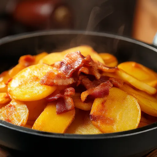 Pommes de terre sautées avec bacon