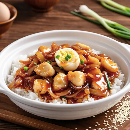 Simple Breakfast Fish Cake Rice Bowl