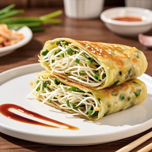 Shirasu and Bean Sprout Korean Pancake