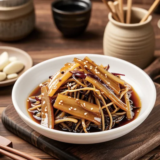 Garlic Sprouts and Konjac Miso Stir-fry