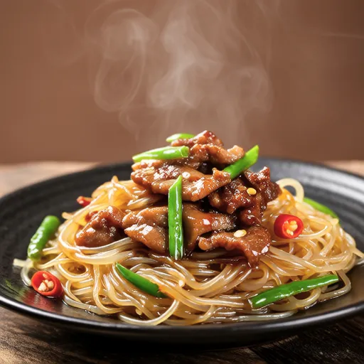 Stir-fried Konjac and Green Peppers with Yuzu Kosho