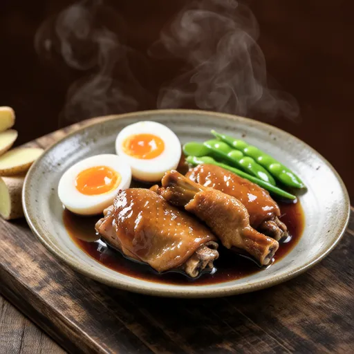 Chicken Thigh and Egg Simmered in Ponzu Sauce