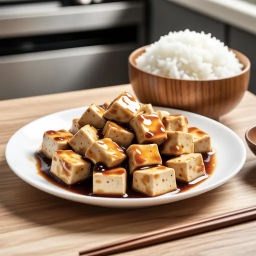 Crispy Tofu with Garlic Soy Sauce