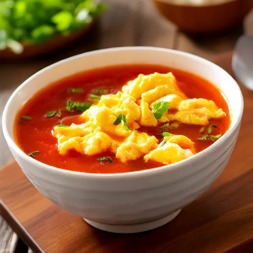 Zuppa d'uovo e pomodoro