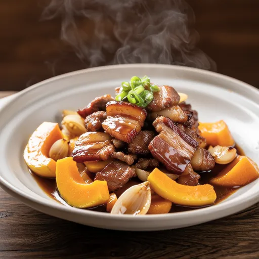 Stir-fried Pork and Pumpkin with Miso