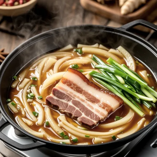 Simmered Pork and Daikon with Soy Broth