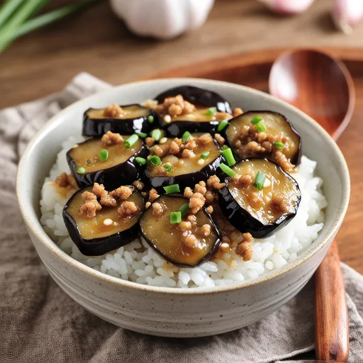 Eggplant and Minced Pork Rice