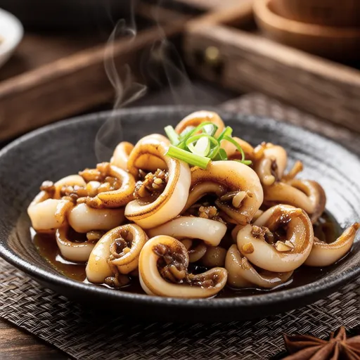 Garlic Ginger Stir-fried Squid