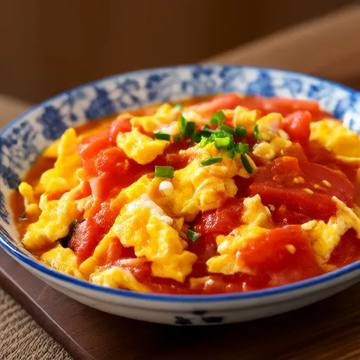 Ovos mexidos com tomate